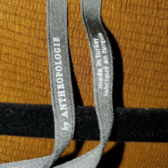 Anthropologie Long Sleeve Oversized V Neck Pullover Gold Bronze Top XL - Picture 6 of 10